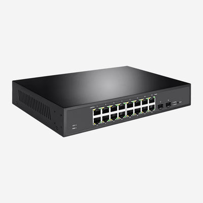 Full Gigabit 2 Port SFP Fiber Switch With 16 RJ45 Ports IEEE802.3 Standard