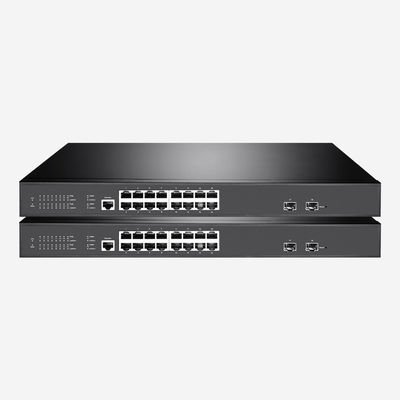 AC100-240V 16 Poe Ports Layer 2+ Gigabit Switch With 2 SFP Fiber Ports SR-SG3218FP