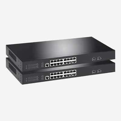 AC100-240V 16 Poe Ports Layer 2+ Gigabit Switch With 2 SFP Fiber Ports SR-SG3218FP