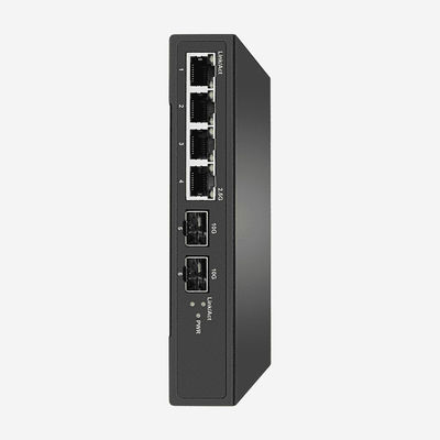 Store And Forward 2.5 Gigabit Switch 4 2.5gb RJ45 PoE And 2 10gb SFP+ Ports