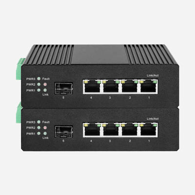 Gigabit Industrial Smart Switch With Alarm Function 4 RJ45 Ports And 1 SFP Slot