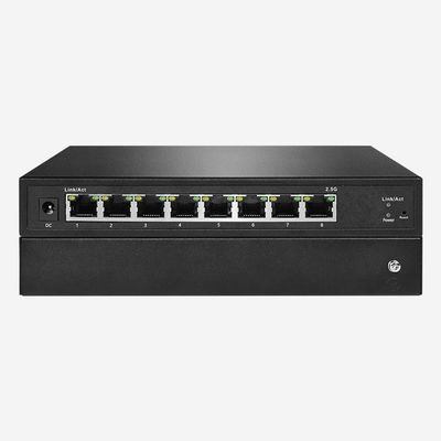 Web Managed 8 RJ45 2.5Gbps Gigabit Switch With LED Indicators Store And Forward Architecture