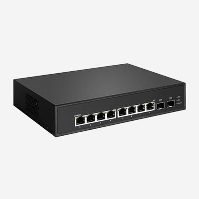 Internal Power 8 2.5g PoE Unmanaged Fiber Switch With 2 10g SFP+ Ports For Effortless Networking