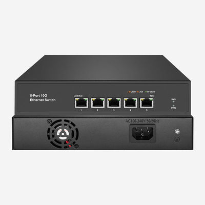 100Gbps 10G Unmanaged Switch With 5 10G Auto-Sensing RJ45 And Internal Power Supply Rack Mountable Lightweight