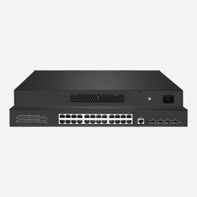 Gigabit 24 RJ45 Layer 3 10gb Switch With 4 10G SFP+ Ports, CLI QoS For Boosting Network Connectivity