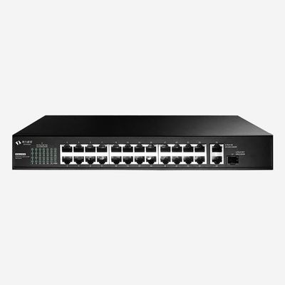 Desktop Mounting Gigabit Unmanaged Ethernet poE Switch With 26 RJ45 And 1 SFP, 54Gbps Switching Capacity