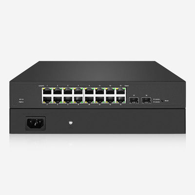 16 RJ45 Gigabit Smart Fiber Switch With 802.1q VLAN And QoS Features