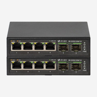 4-Port 2.5G Ethernet Switch Unmanaged With External Power 12V 1A Low Power Consumption