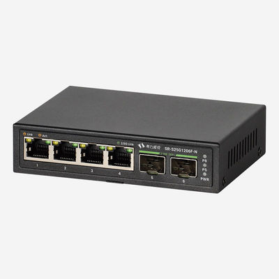 4 Ports Black Color Desktop External Managed Network 2.5G Switch 60Gbps Capacity