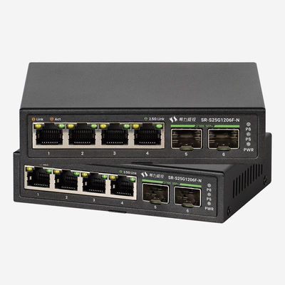 Small Size 60Gbps 4-Port 2.5G Unmanaged Switch With External Power Supply Of 12V/1A DC Plug-And-Play
