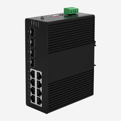 8-Port Industrial Layer 2+ Managed Gigabit Switch Web/SNMP/CLI Seamless Network Management