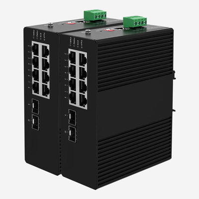Layer 3 Support Industrial 10Gbps Switch 8 x 10/100/1000Mbps Ports