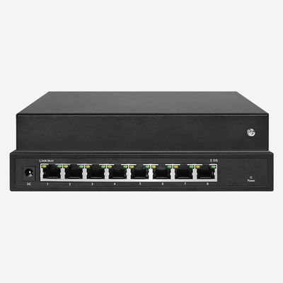 8 RJ45 2.5 Gb Ethernet Switch Advanced And Lightweight With DC 12V 1.5A Power Supply