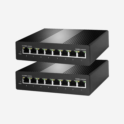 DC 12V-57V 8 Port Industrial Unmanaged Ethernet Switch With 8 Gigabit RJ45 Ports