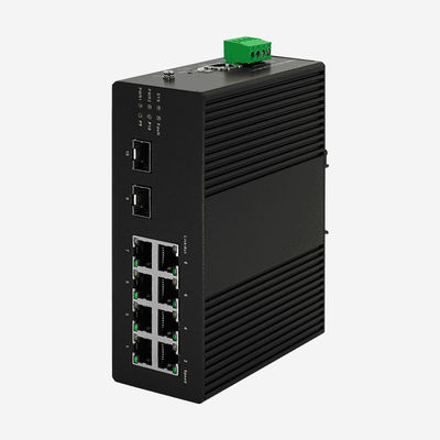 8 RJ45 And 2 SFP Industrial Layer 2+ Managed Gigabit Switch QoS Streamlined Network Operations