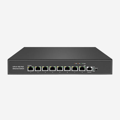 8 портов RJ45 PoE 10 ГБ слой 3 переключатель Redundancy QoS и поддержка PoE включена