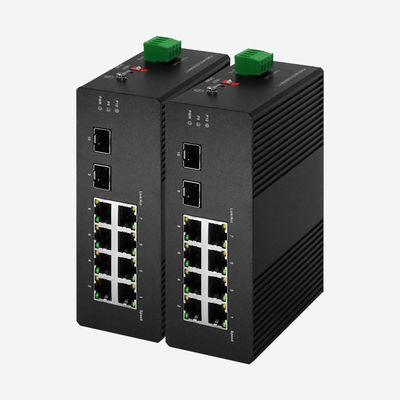 Гигабитные 8 портов PoE RJ45 и 2 SFP постоянного питания и промышленный умный коммутатор для применения