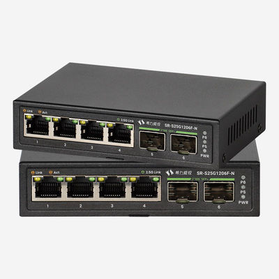 Desktop Mounting 6 Port Ethernet Switch With 60Gbps Switching Capacity And 2500Mbps Port Speed Unmanaged
