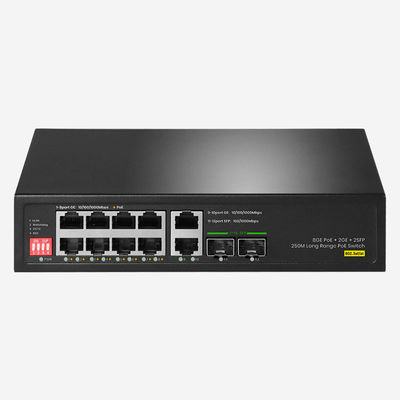 Неуправляемый глупый коммутатор с 10 гигабитными RJ45 и 2G SFP для плавного сетевого решения